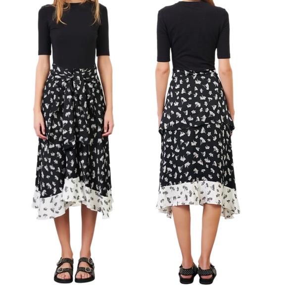 Maje Dresses Maje Raprina Mixed Materials Midi Dress Poshmark